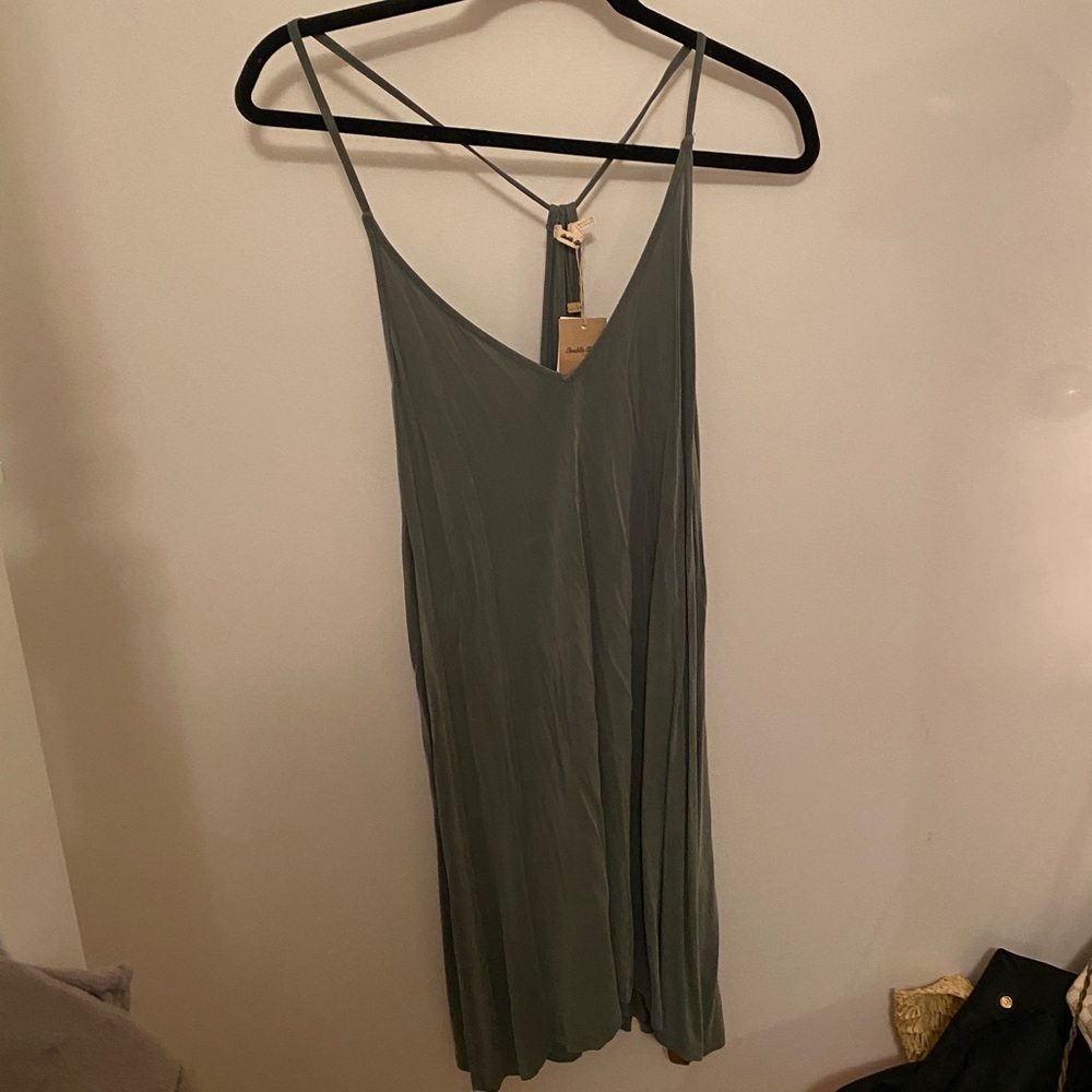 Green light flowy dress